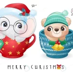 cute doodle animals christmas day with watercolor crcac4766ea size18.24mb - title:Home - اورچین فایل - format: - sku: - keywords:وکتور,موکاپ,افکت متنی,پروژه افترافکت p_id:63922