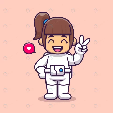 cute girl astronaut with peace hand cartoon vecto crc258abbb3 size1.37mb - title:graphic home - اورچین فایل - format: - sku: - keywords: p_id:353984