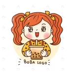 - cute girl holding bubble tea logo branding milk t crcbf14c04c size0.92mb - Home