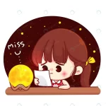 - cute girl missing someone cartoon character illus crcb64ea45a size3.56mb - Home