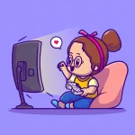cute girl playing game cartoon vector icon illust crcc621596d size2.28mb - title:Home - اورچین فایل - format: - sku: - keywords:وکتور,موکاپ,افکت متنی,پروژه افترافکت p_id:63922