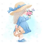 - cute girl with little bear illustration crc9b49ca6b size11.95mb 1 - Home