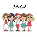 cute girls group standing fashionable friends crc553304f2 size5.32mb - title:Home - اورچین فایل - format: - sku: - keywords:وکتور,موکاپ,افکت متنی,پروژه افترافکت p_id:63922