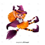 cute halloween witch with broom crc51109790 size8.27mb - title:Home - اورچین فایل - format: - sku: - keywords:وکتور,موکاپ,افکت متنی,پروژه افترافکت p_id:63922
