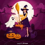 cute halloween witch with broom 3 crcd316ef8a size1.45mb - title:Home - اورچین فایل - format: - sku: - keywords:وکتور,موکاپ,افکت متنی,پروژه افترافکت p_id:63922