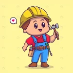 - cute handyman holding hammer cartoon vector icon crc2588d1a9 size1.86mb - Home