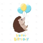 - cute hedgehog balloons holiday birthday vector il crc0c10b368 size1.10mb - Home