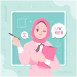 cute hijab mathematic teacher character illustrat crc49fe92bb size0.99mb - title:Home - اورچین فایل - format: - sku: - keywords:وکتور,موکاپ,افکت متنی,پروژه افترافکت p_id:63922