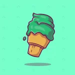 - cute ice cream matcha cartoon icon illustration crc005394aa size0.80mb - Home