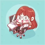 - cute kawaii girl working desk manga chibi crc26cb49df size1.82mb - Home
