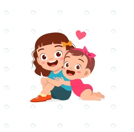 cute little baby girl hug big sister sibling crc260ac9a3 size1.06mb 1 - title:graphic home - اورچین فایل - format: - sku: - keywords: p_id:353984