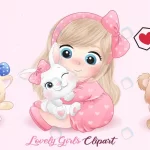 - cute little girl hugging animals with watercolor crc756854f5 size20.32mb 1 - Home