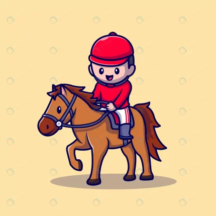 cute people riding horse cartoon icon illustratio crc867b6522 size0.88mb - title:graphic home - اورچین فایل - format: - sku: - keywords: p_id:353984