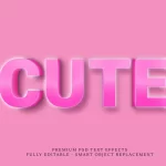 cute pink 3d text style effect psd - title:Home - اورچین فایل - format: - sku: - keywords:وکتور,موکاپ,افکت متنی,پروژه افترافکت p_id:63922