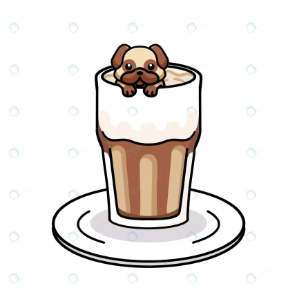 cute pug mochaccino cartoon character vector illus rnd700 frp31718405 - title:graphic home - اورچین فایل - format: - sku: - keywords: p_id:353984