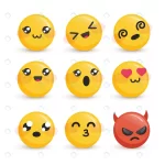 - cute smiley faces with different emotions set crc533e60d0 size2.34mb - Home