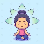 cute woman meditation yoga cartoon vector icon il crc5ad65817 size2.78mb - title:Home - اورچین فایل - format: - sku: - keywords:وکتور,موکاپ,افکت متنی,پروژه افترافکت p_id:63922