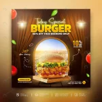 delicious burger food menu social media promotion crc4b3b7ae8 size8.93mb - title:Home - اورچین فایل - format: - sku: - keywords:وکتور,موکاپ,افکت متنی,پروژه افترافکت p_id:63922