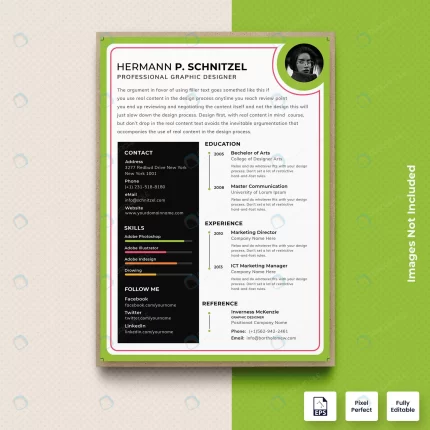designer green border resume cv template vector p crcf39bf1c3 size1.38mb - title:graphic home - اورچین فایل - format: - sku: - keywords: p_id:353984