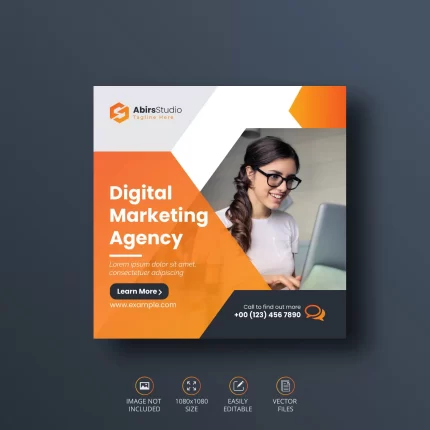 digital business marketing social media banner or square flyer template - title:graphic home - اورچین فایل - format: - sku: - keywords: p_id:353984