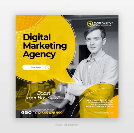 digital business marketing square web banner - title:graphic home - اورچین فایل - format: - sku: - keywords: p_id:353984