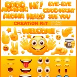 diy creation kit yellow emoji cartoon character e crcace7b43a size15.03mb - title:Home - اورچین فایل - format: - sku: - keywords:وکتور,موکاپ,افکت متنی,پروژه افترافکت p_id:63922