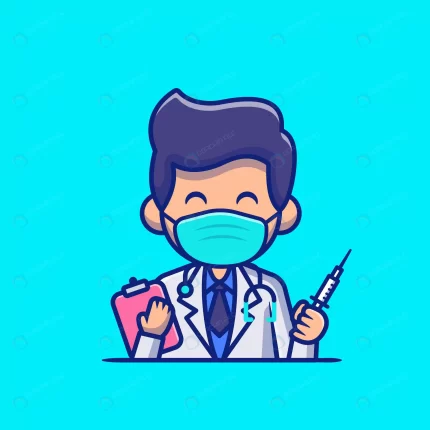 doctor with injection clipboard cartoon icon illu crc80b43561 size0.61mb - title:graphic home - اورچین فایل - format: - sku: - keywords: p_id:353984
