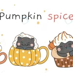 - draw cute cat with pumpkin spice doodle cartoon st rnd334 frp16558059 - Home