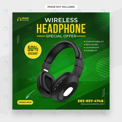 earphone related social media post banner square crc2da1f013 size27.06mb - title:graphic home - اورچین فایل - format: - sku: - keywords: p_id:353984