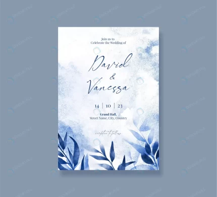 editable abstract blue wedding invite card templat rnd801 frp23963421 - title:graphic home - اورچین فایل - format: - sku: - keywords: p_id:353984