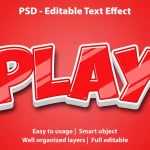 - editable text effect red play premium - Home