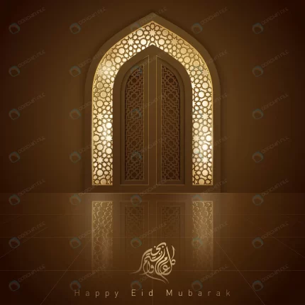 eid mubarak islamic design mosque door greeting b crc68c6a794 size3.99mb - title:graphic home - اورچین فایل - format: - sku: - keywords: p_id:353984