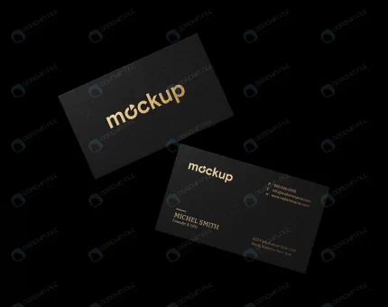 elegant business card mockup with gold foil crca819aa4a size22.15mb - title:graphic home - اورچین فایل - format: - sku: - keywords: p_id:353984