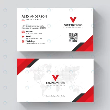 elegant business card red white business card rnd771 frp21758907 - title:graphic home - اورچین فایل - format: - sku: - keywords: p_id:353984