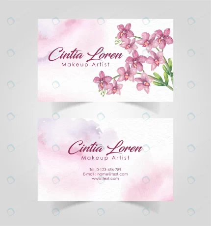 elegant floral watercolor business name card temp crcc5a219ca size23.60mb - title:graphic home - اورچین فایل - format: - sku: - keywords: p_id:353984