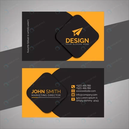 elegant minimal black yellow business card templat rnd288 frp25362451 - title:graphic home - اورچین فایل - format: - sku: - keywords: p_id:353984