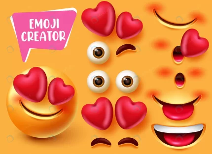 emoji creator vector set design emoticon 3d love crc93797773 size6.20mb - title:graphic home - اورچین فایل - format: - sku: - keywords: p_id:353984
