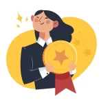 - employee month concept golden medal - Home