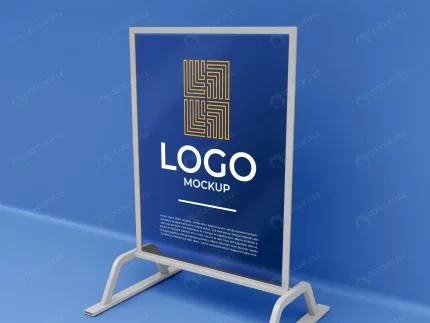 exhibitor stand banner logo mockup 3d render crc8d3adb20 size27.05mb - title:graphic home - اورچین فایل - format: - sku: - keywords: p_id:353984