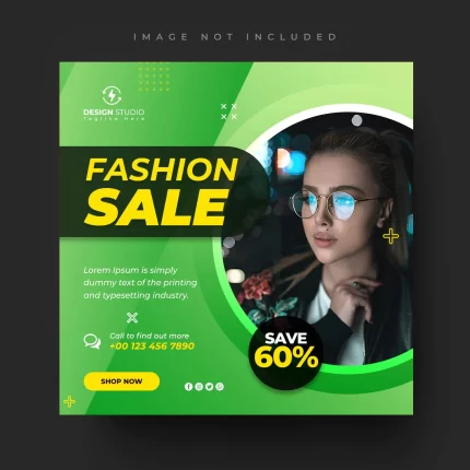 fashion instagram facebook social media post banner template design - title:graphic home - اورچین فایل - format: - sku: - keywords: p_id:353984