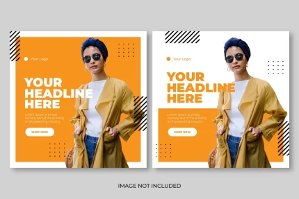 fashion instagram post template banner set - title:graphic home - اورچین فایل - format: - sku: - keywords: p_id:353984