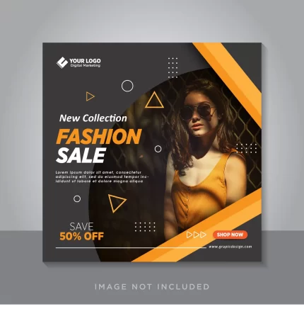 fashion sale banner square flyer social media post template 10 - title:graphic home - اورچین فایل - format: - sku: - keywords: p_id:353984
