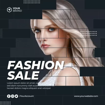 fashion sale facebook web banner template - title:graphic home - اورچین فایل - format: - sku: - keywords: p_id:353984