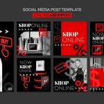 - fashion shop online social media post template - Home