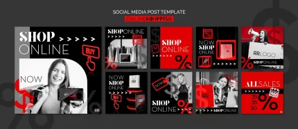 fashion shop online social media post template - title:graphic home - اورچین فایل - format: - sku: - keywords: p_id:353984