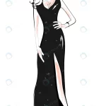 fashion woman black dress illustration crc07c540aa size1.22mb - title:Home - اورچین فایل - format: - sku: - keywords:وکتور,موکاپ,افکت متنی,پروژه افترافکت p_id:63922