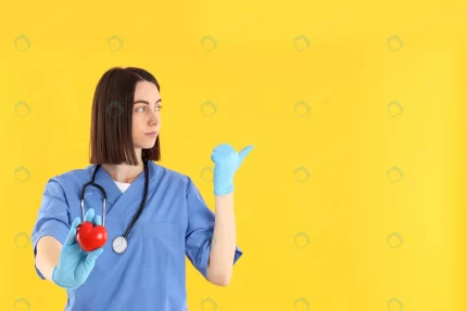 female trainee nurse with heart yellow background crc3234ab76 size7.91mb 6720x4480 - title:graphic home - اورچین فایل - format: - sku: - keywords: p_id:353984