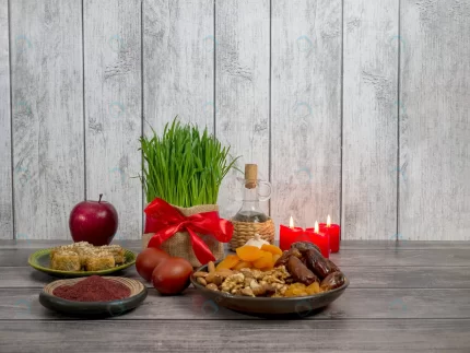 festive table honor navruz wheat with red ribbon crc5f8cbdbe size9.15mb 4576x3436 - title:graphic home - اورچین فایل - format: - sku: - keywords: p_id:353984
