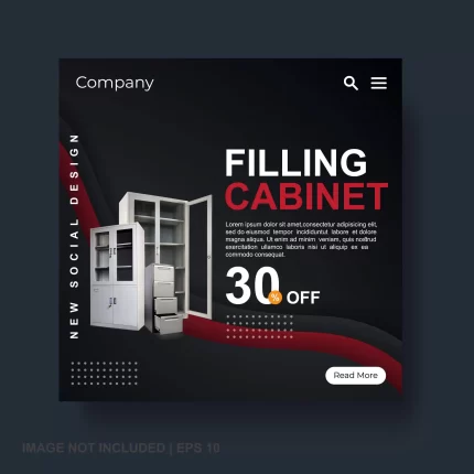 filling cabinet discount social media banner template - title:graphic home - اورچین فایل - format: - sku: - keywords: p_id:353984