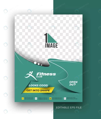 fitness club a4 brochure flyer poster design temp crc541ab5b2 size6.99mb - title:graphic home - اورچین فایل - format: - sku: - keywords: p_id:353984